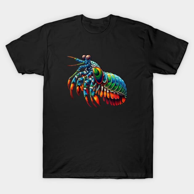 Peacock Mantis Shrimp T-Shirt by medd.art